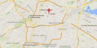 Zocalo मेक्सिको सिटी के नक्शे