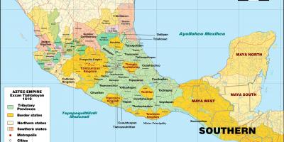 Tenochtitlan मेक्सिको के मानचित्र