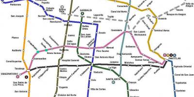 नक्शे के मेक्सिको सिटी बस 