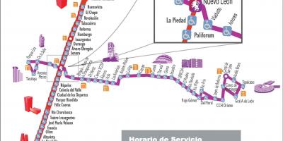 नक्शे के मेट्रोबस मेक्सिको सिटी