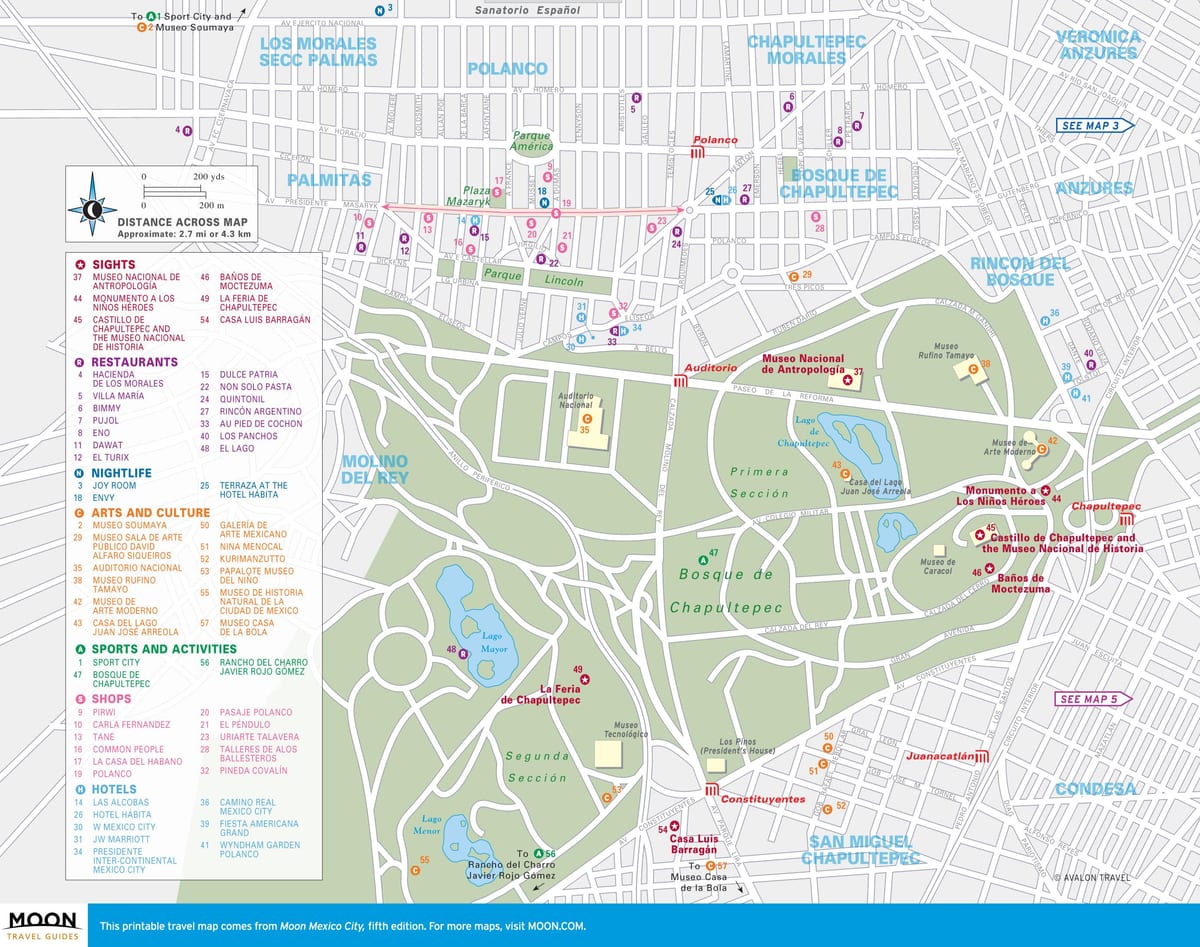 नक्शे के polanco, मेक्सिको सिटी
