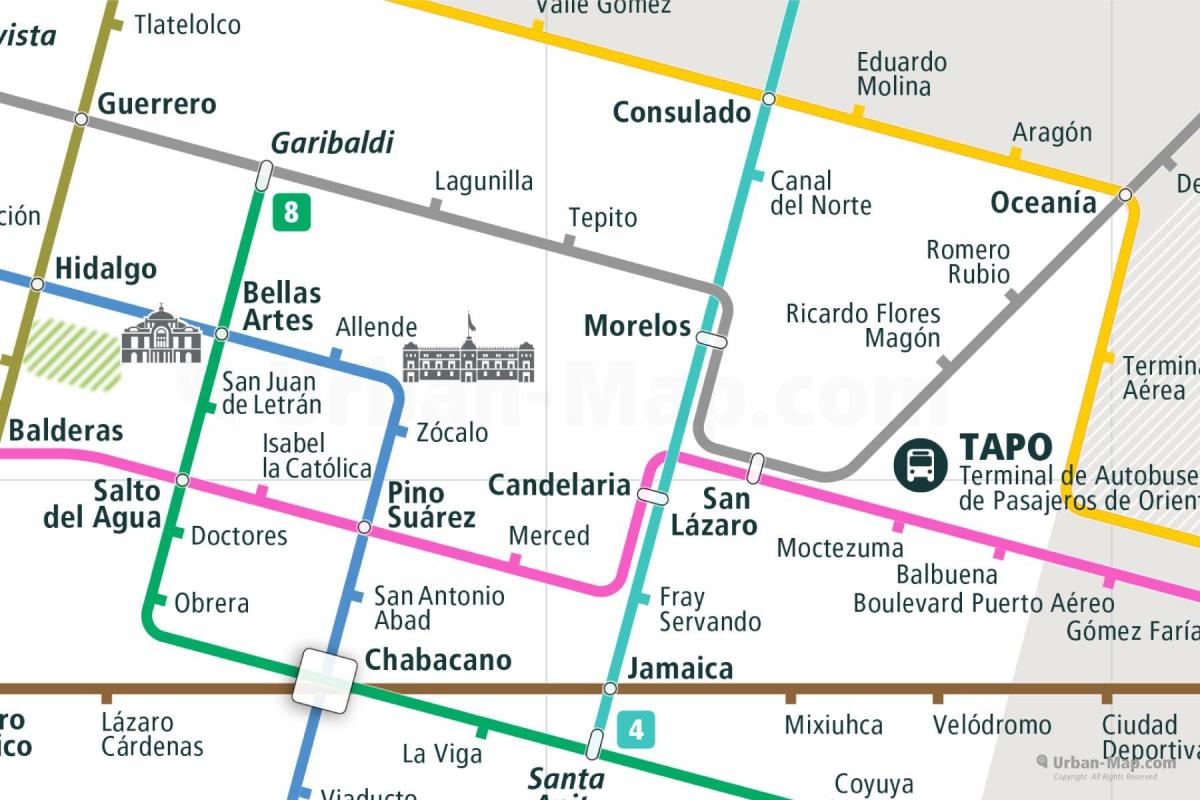 नक्शे के tepito मेक्सिको सिटी 