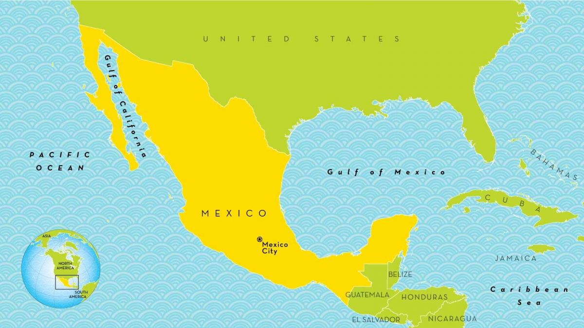 एक नक्शे के मेक्सिको सिटी